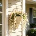 thumbnail image 5 of Cadancy Wall Hanging Planter Basket for Indoor Outdoor Plants Vertical Carrot Shaped Garden Decor Woven Flower Pot Holder Rattan Container Ferns Succulents Herbs Porch Balcony Patio Organizer, 5 of 6