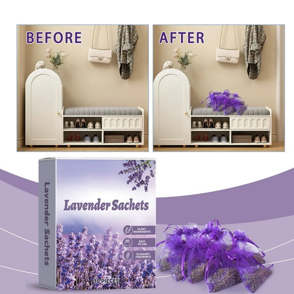 TopLLC Dried Sachets For Drawers And Closets Car Freshener With 10 Bags For DIY Fresh And Long-lasting Soothing And Relaxing Portable fragrance