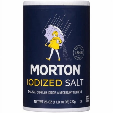 2X - Morton Iodized Table Salt-26 oz