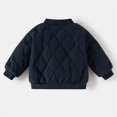 thumbnail image 4 of Toddler Baby Boys Quilted Bomber Jacket Long Sleeve Zip Up Warm Cozy Windproof Lightweight Outerwear Fall Clothes 12-18M, 4 of 4