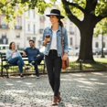 thumbnail image 7 of Hsqqdc Elegant Fedora Trilby Hat, Nonwoven Jazz Cap Classic Gentleman Panama Hat, 7 of 7