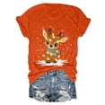 thumbnail image 4 of UngA Christmas Womens Shirts Holiday Top Christmas Snowflakes Christmas T-Shirts for Women (Orange,M), 4 of 6