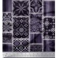 thumbnail image 1 of Pomme Poly Georgette Tissu Paisley, Mandala & Quadrillage Patchwork Tissu par Yard 42 Pouces de Large, 1 of 3