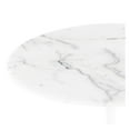 thumbnail image 2 of White Marble Side Table Top w/ White Aluminium Base, 2 of 3