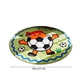 thumbnail image 3 of Football Shaped Round Area Rug,31.5in Soft Fluffy Sports Theme Floor Mat,Non Slip Circular Carpet for Bedroom Living Room Entryway Home Indoor Sports Style Decor, 3 of 6