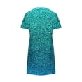 thumbnail image 5 of Lindreshi Summer Dresses for Women Clearance under 10.00 Fashion Women's Dresses Summer Casual Rounk Neck Short Sleeve Printing Dress, 5 of 6