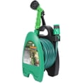 thumbnail image 1 of HUGFEGWE Enrouleur de Tuyau de Jardin, Tuyau d'Arrosage Rétractable Mural Support d'Eau Portable, Buse de Pulvérisateur Professionnel Facilement Rangement de Tuyau Adapté pour Petit Jardin Terrasse Balcon CA919-135538, 1 of 9