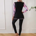 thumbnail image 7 of HOMBOM Womens Modest Rash Guard Swimsuit Long Sleeve Swim Dress with Leggings Two Piece Floral Surfing Swimwear for Young Woman, 7 of 7