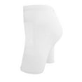 thumbnail image 4 of cocolona Womens Biker Shorts with Pockets Stretchy Yoga Leggings Gym Running Workout Yoga Shorts White S-2XL, 4 of 7