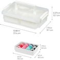 thumbnail image 2 of IRIS USA 1 Qt. Plastic Storage Bin with Lid, White, Stackable Craft and Sensory Organizer for Home or Office, 2 Pack, 2 of 8