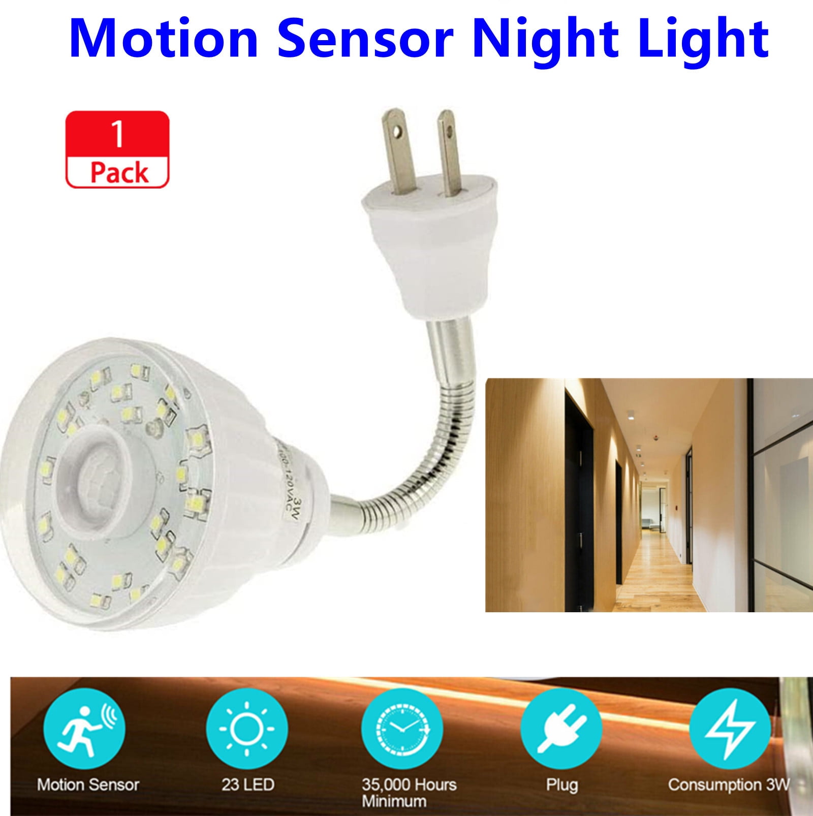 Cyber And Monday sale Plug in Led Night Light with Motion Sensor, Soft