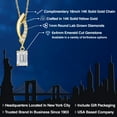 thumbnail image 2 of Gem Stone King 14K Yellow Gold Lab Grown Diamond Pendant Necklace for Women | 0.68 Cttw | Gemstone April Birthstone | Emerald Cut 6X4MM | DEF Color | VVS-VS Clarity | With 18 inch Chain, 2 of 6
