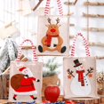thumbnail image 4 of Saco navideño de Papá Noel para niños, bolsa de almacenamiento de dulces, decoración navideña, medias de lino, regalos de Navidad, 2023, 4 of 4