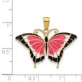 thumbnail image 2 of 14K Yellow Gold Translucent Acrylic Butterfly Pendant, 2 of 2
