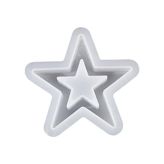 Cmunyle Large Diy Christmas Star Silicone Molds For Resin Casting And Candle Making Hanging Ornaments For Tree And Home Decor Festive Craft Projects A