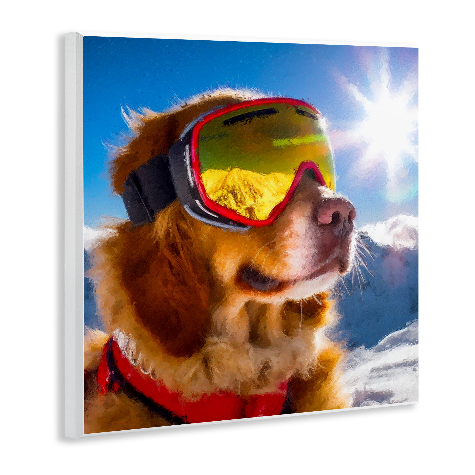 Stupell Industries Ski Goggles Retriever Wall Plaque Art, design by Sean Parnell