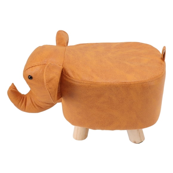 Foot Stool, Lovely Cartoon Animal Footstools Ottoman Foot Rest Elephant Upholstered Stool for Nursery Bedroom Playroom Living Room Decor, 11.8x9.8x9.4in