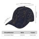 thumbnail image 2 of Fotbe Copper-Gold Gloss Outline Flower Gorro Clásico de Béisbol, Gorra Ajustable con Broche Snapback, Gorro de Exterior de Algodón Suave, 2 of 6