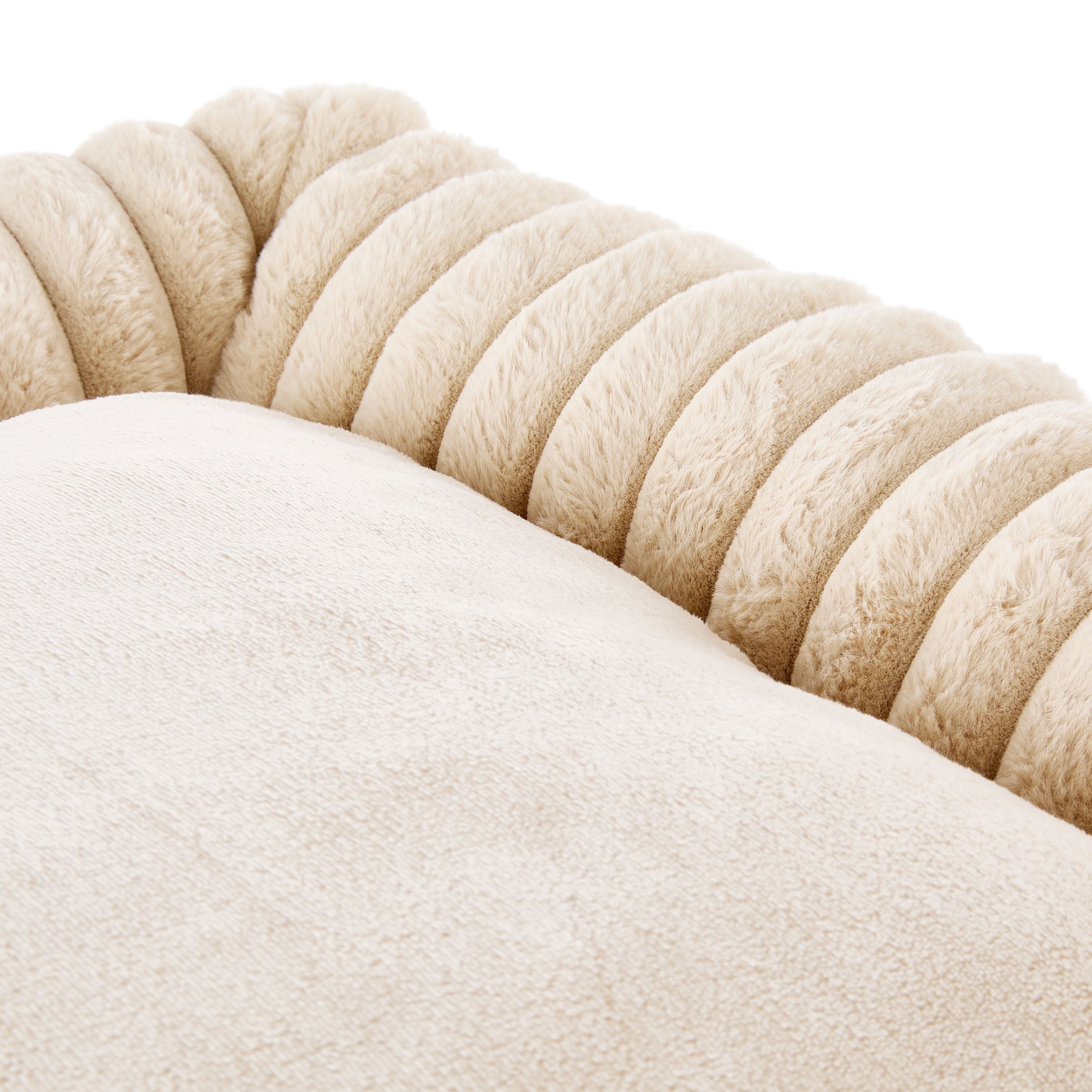 Vibrant Life Large Thick Corduroy Plush Bolster Dog Bed, Tan, 27" x 36"