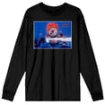 thumbnail image 5 of The Year Without A Santa Claus Heat Miser Photo Crew Neck Long Sleeve Men's Black Tee-Large, 5 of 7