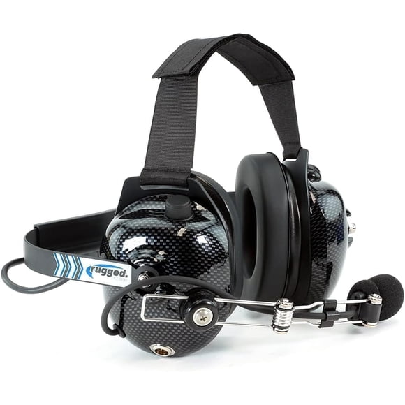Rugged Radios H41 Casque derrière la Tête pour Course Radios Électronique Industrielle avec Réduction du Bruit Contrôle du Volume Connexion 5 Broches pour Handh
