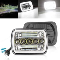 Quayub Pair For Nissan Hardbody D21 Pickup 5X7" 7x6" inch LED Headlights Hi/Lo Beam DRL