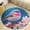 Flannel-3, variant on Colorful Bird on Cherry Blossom Branch Round Area Rugs for Bedroom Living Room, 3FT Soft Indoor Circle Carpets, Carpet Home Decor Floor Mat