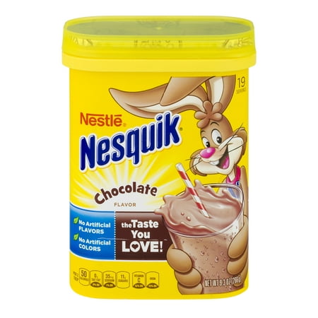 (3 Pack) NESTLE NESQUIK Chocolate Flavored Powder 9.3 oz. (Best Drinking Chocolate Powder)