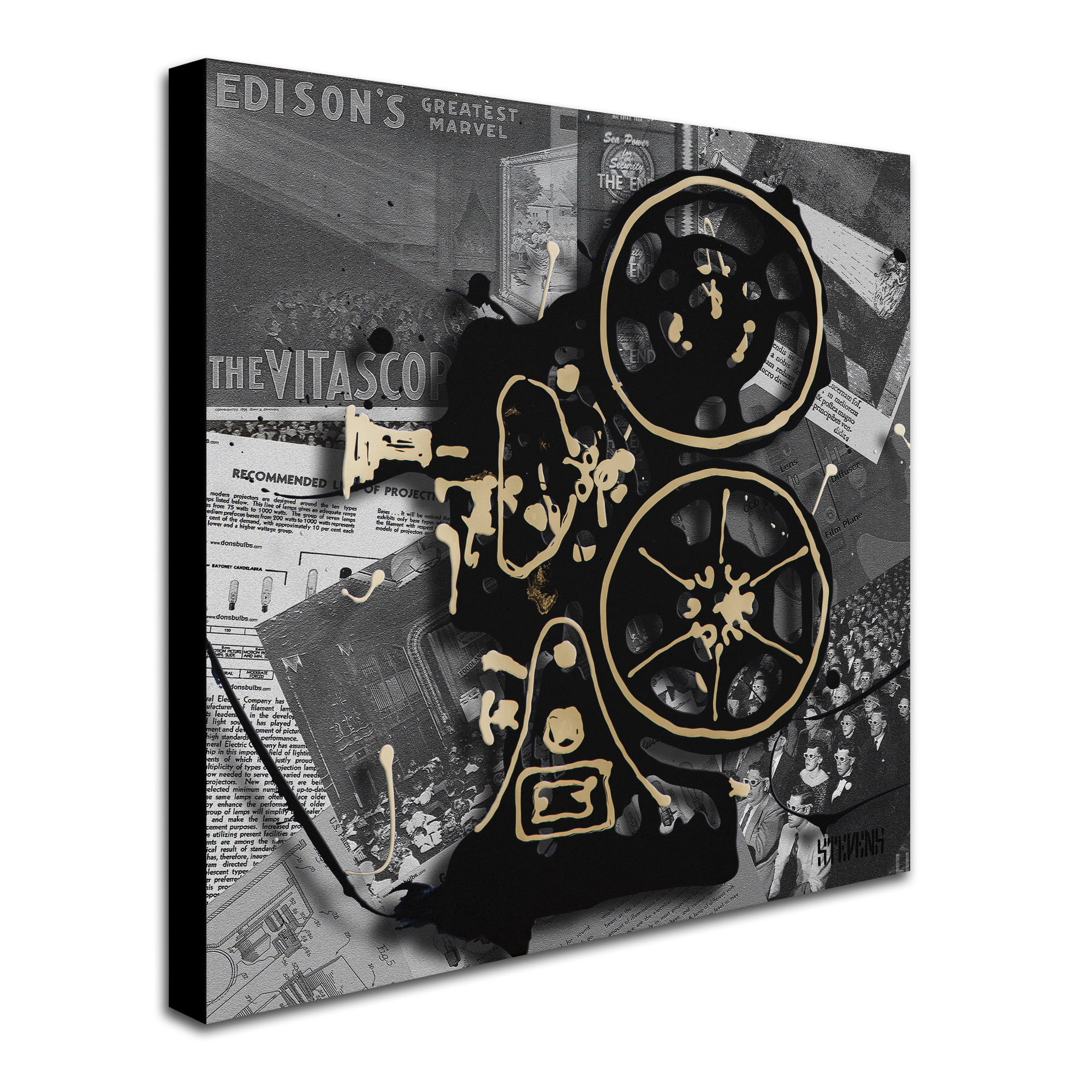 Trademark Fine Art "Movie Projector" Canvas Art by Roderick Stevens