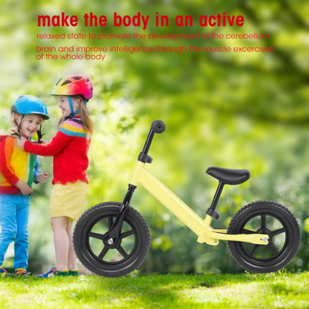 No-pedal Bicycle, Children Balance Bicycle,4 Colors 12inch Wheel Carbon Steel Kids Balance Bicycle Children No-Pedal Bike