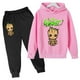 thumbnail image 5 of Sudadera con capucha con estampado de Groot de bebé kawaii Sudadera con capucha de moda para niños + Pantalones Traje casual para correr Sudadera con capucha Soy Groot Dibujos animados divertidos G, 5 of 5