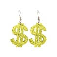 thumbnail image 1 of Dollar Sign Shape Earrings Modern HipHop Accessory for Everyday Wear - Acrylic Craftsmanship and Symbolic Design for All Ages, 1 of 7