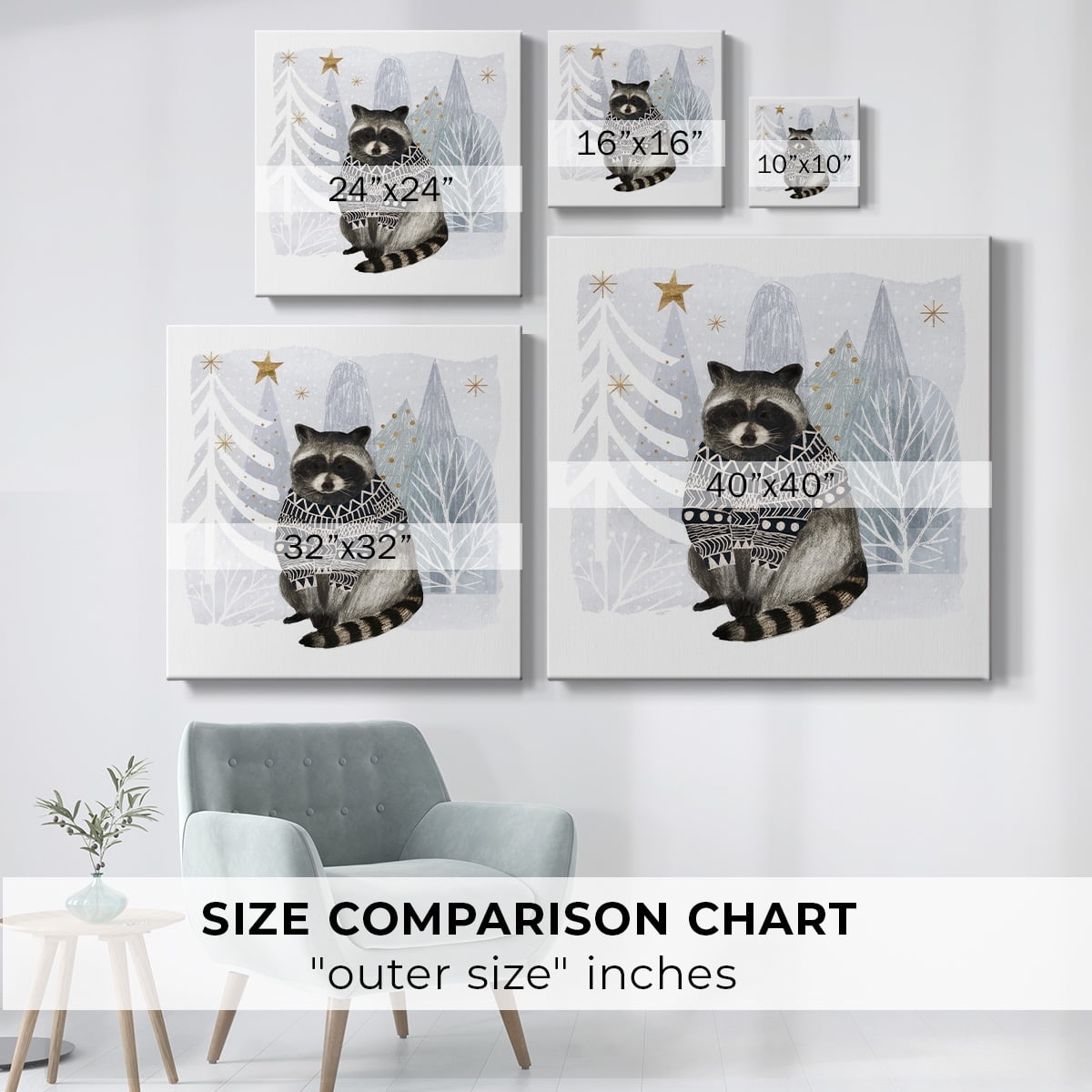 Cozy Woodland Animal IV- Gallery Wrapped Canvas