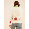 thumbnail image 5 of Womens Love Swan Print Tunic Sweaters Crew Neck Long Sleeve Fall Casual Slouchy Knit Pullover Tops White XL, 5 of 8