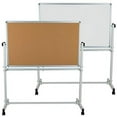 thumbnail image 2 of Flash Furniture HERCULES Series 53"W x 59"H Réversible Mobile Liège Tableau d'Affichage et Tableau Blanc avec Plateau Stylo, 2 of 5