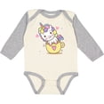 thumbnail image 3 of Inktastic Teacup Unicorn Boys or Girls Long Sleeve Baby Bodysuit, 3 of 5