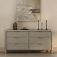 thumbnail image 2 of Park Contemporary 68" Dresser in Gray (6-Drawer), 2 of 8