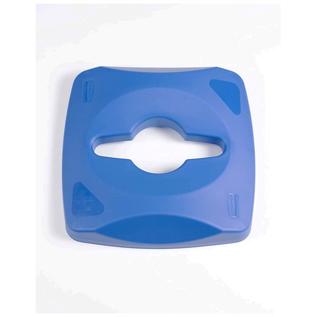 Tapa de reciclaje Rubbermaid Untouchable Azul