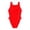 00#Red374, variant on Lullu Girls One Piece Swimsuit Solid Quick-Dry Stretch Swimwear Bathing Suit, Sizes 3-12