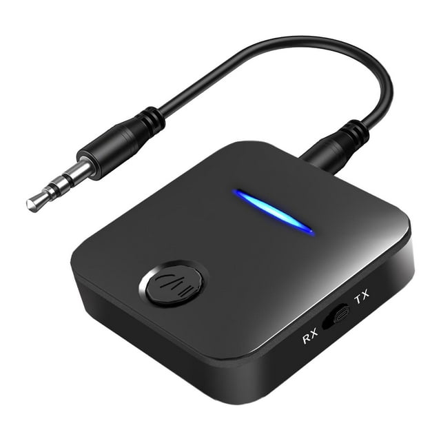 Transmisor y receptor Bluetooth 5.0, Adaptador Bluetooth inalámbrico 2 en 1, Carga USB, Adaptador de audio Bluetooth, para TV Sistema estéreo Sunnimix Transmisor Bluetooth para coche