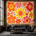 thumbnail image 6 of Floral Garden Motifs with Dominated Shades Bright Sunny, Serene Watercolor for Plant Lovers, Botanical Wall Art, Mother'S Day Gift, Tapestry Wall Hanging for Bedroom and Dorm, 6 of 7