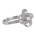 thumbnail image 2 of Fiudx Anillo Abierto, Base de Plata de Ley 925, Circonita Brillante Czb220104901, Elegante Baño de Oro de 18 Quilates Czb220104902, Talla Ajustable Czb220104903, Regalo de San Valentín, Accesorio de, 2 of 7