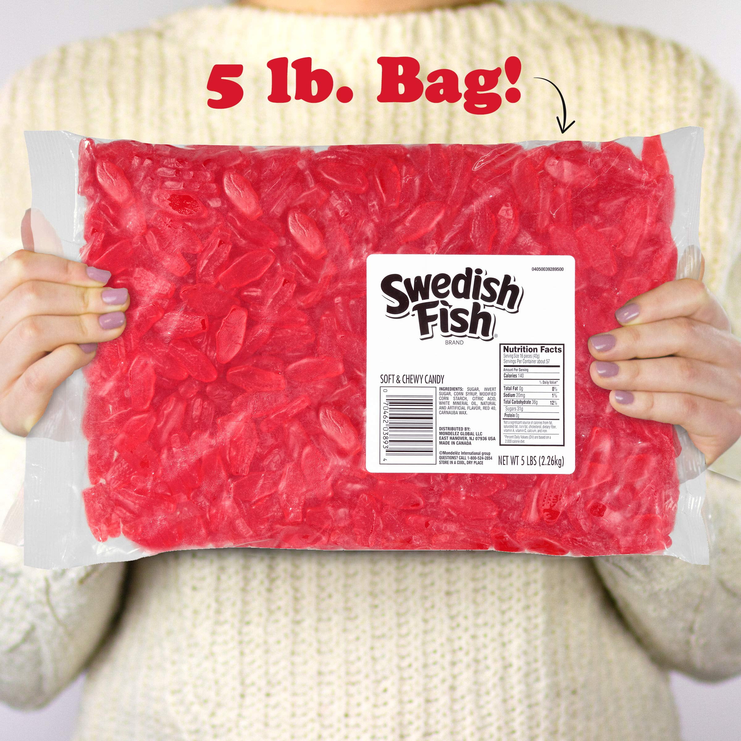 SWEDISH FISH Mini Soft & Chewy Candy, 5 lb Bag