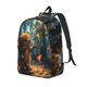 thumbnail image 1 of Disketp Cute Butterfly Bear print Canvas Backpack Lightweight Travel Daypack Student Rucksack Laptop Backpack-, 1 of 5