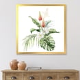 thumbnail image 3 of Designart 'Tropical Bouquet With Plumeria Lupine Palm Leaves' Traditional Framed Art Print, 3 of 4