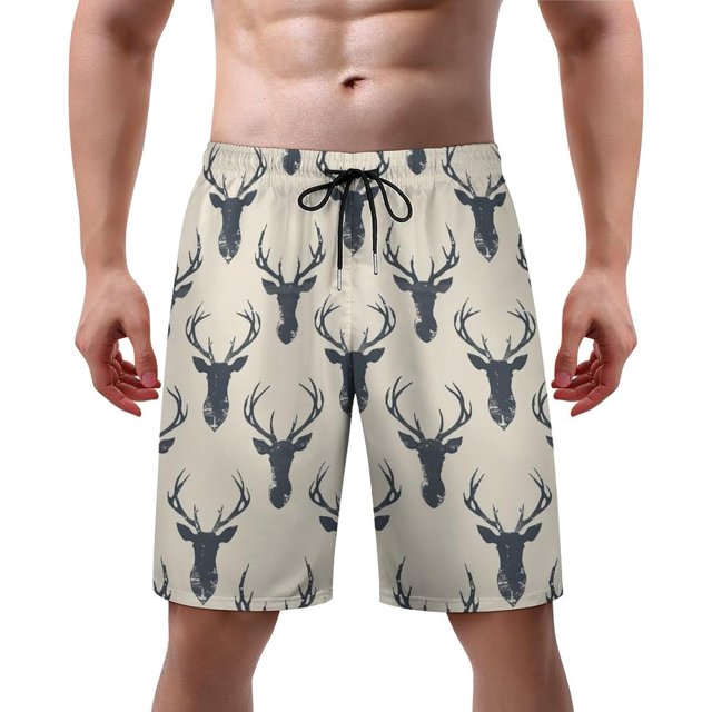 NICKSUN Men's Swim Trunks, Cute Print Quick Dry Summer Board Beach Shorts with Mesh Lining and Pockets