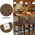 thumbnail image 4 of PiccoCasa Waterproof Bar Stool Covers for Counter Height Side Chair Covers Coffee Color 2, 4 of 9
