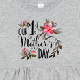 thumbnail image 4 of Inktastic Our First Mother's Day Pink Flowers Girls Baby Dress, 4 of 5