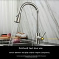 thumbnail image 5 of Kitchen Faucet, Stainless Steel Kitchen Sink Faucets with Pull Down Sprayer Without Deck Plate, 5 of 7