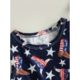 thumbnail image 6 of Bagilaanoe 4th of July Jumpsuit Shorts for Newborn Baby Girl Sleeveless Print Romper Overalls + Headband 3M 6M 12M 18M Infant Independence Day Outfits, 6 of 9